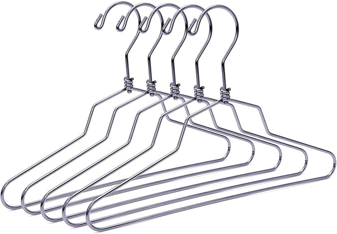 Quality Hangers Metal Children Hangers - Swivel Hook with Stainless Steel Body - Heavy Duty Wire Clothes Hangers - Pack of 10 - Hangers for Kids