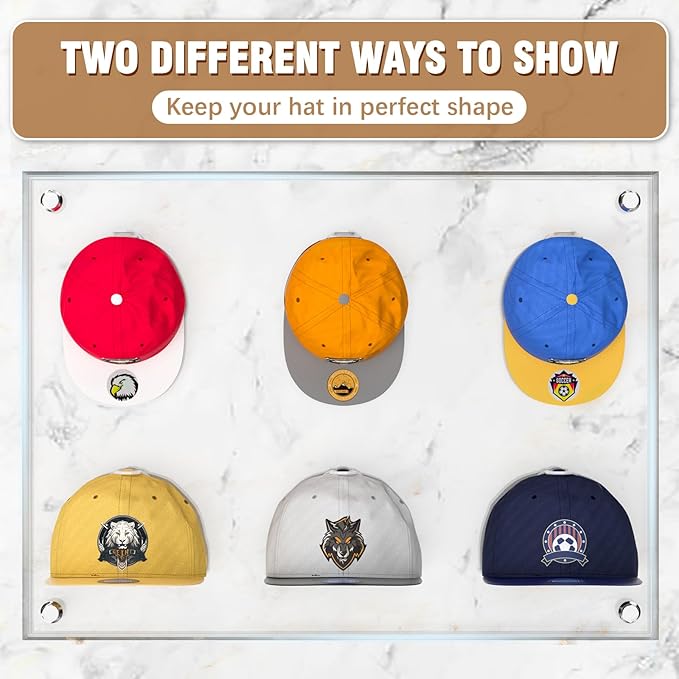 Niunuerga 48 Pack Adhesive Hat Hooks for Wall, Super Strong Hat Rack for Baseball Caps, Hat Organizer Display for Home Decor, Hat Hangers Holder for Wall, Door, Closet, No Drilling (White)