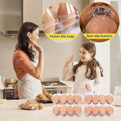 100 pc clear plastic Egg Cartons Cheap Bulk, 12 grid Reusable Eggs Carton Bulk, clear Large egg cartons,It Can Hold 2.3 oz of eggs Perfect for Family, Farm, Markets.(3x4 egg cartons)
