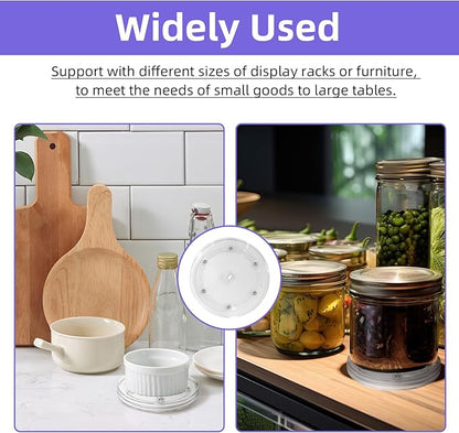 8-Piece Set (2" to 8") Small Lazy Susan Turntable-360° Rotating, Durable & Space-Saving | Multi-Size for Spices, Makeup, Crafts, Office | Non-Slip Base for Smooth Spinning