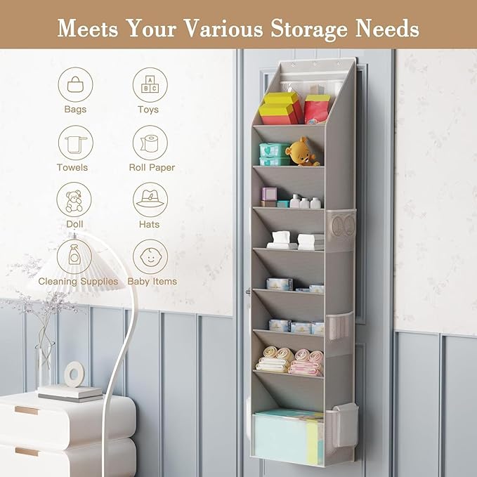 Over The Door Shoe Storage Bag – Foldable Hanging Organizer, Large Pocket | Multi Compartment Closet Holder, Space Saving Container for 16 24 Pairs Shoes Bags Accessories Entryway