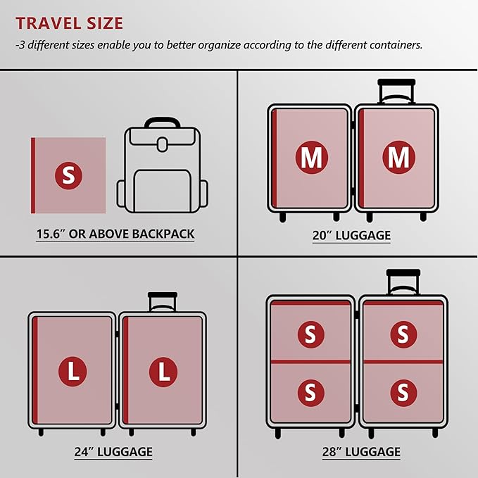 Travel Vacuum Bags for Clothing with Rechargeable Electric Pump, Compression Packing Cubes Organizer Storage for Luggage Suitcase, Space Saver Seal Bags for Vacation Cruise, 15 Combo