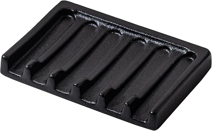 Tanew Self Draining Premium Ceramic Soap Dish, Bar Soap Holder, Waterfall Soap Dish, Shower Soap Holder Sponge Holder Soap Tray Soap Savers for Bathroom, Shower, Kitchen, Sink and Countertop