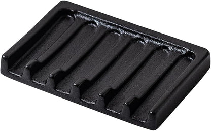 Tanew Self Draining Premium Ceramic Soap Dish, Bar Soap Holder, Waterfall Soap Dish, Shower Soap Holder Sponge Holder Soap Tray Soap Savers for Bathroom, Shower, Kitchen, Sink and Countertop