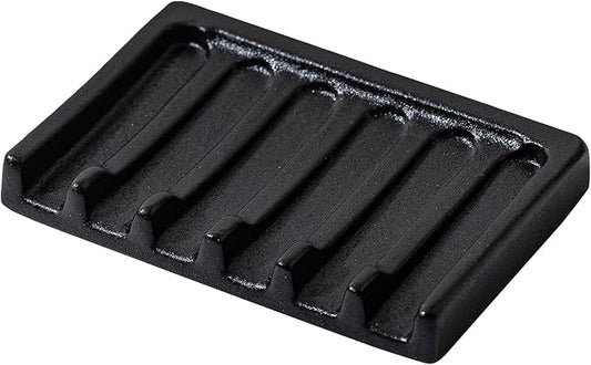 Tanew Self Draining Premium Ceramic Soap Dish, Bar Soap Holder, Waterfall Soap Dish, Shower Soap Holder Sponge Holder Soap Tray Soap Savers for Bathroom, Shower, Kitchen, Sink and Countertop