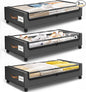 SpaceHacks Under Bed Storage with Wheels 3Pack Storage Containers with Clear Window&Label Under Bed Drawers Rolling Under Bed Storage for Clothes,Shoes, Blankets (30.71 x 16.93 x 6.69 in, Dark Grey)