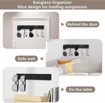 Sunglass Organizer Wall Mounted Glasses Holder, Entryway sunglasses rack Effortlessly Elevate Your Eyewear Storage
