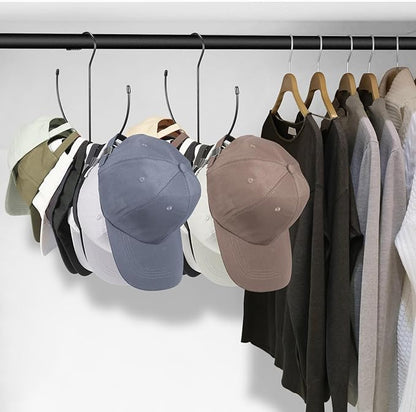 hat Hanger hat Hangers for Closet hat Organizer for Closet Set of 2 hat Rack for Closet Baseball hat Storage Hanger for Hats in Closet Black