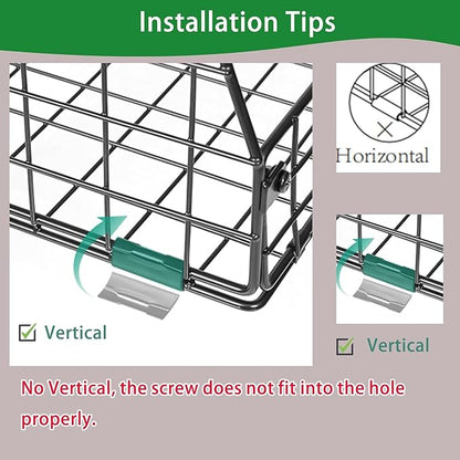 Jakyitvi 4 Pack Stackable Wire Baskets with Fixed Wooden Top, Vegetable Fruit Storage Bins for Onion Potato Snack, Pantry Baskets for Kitchen Cabinet Countertop, Pantry Organizers and Storage Rack