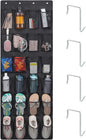 F-color Large Hanging Organizer - Over the Door Shoe Organizer, Cruise Essentials for Closet & Pantry, 24 Breathable Mesh Pockets, Space Saving Hanging Storage Holder with 4 Heavy-Duty Metal Hooks