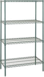 Quantum Storage Systems WR86-2148P Starter Kit Wire Shelves Green Epoxy 4 Shelves 86" H x 48" W x 21" D