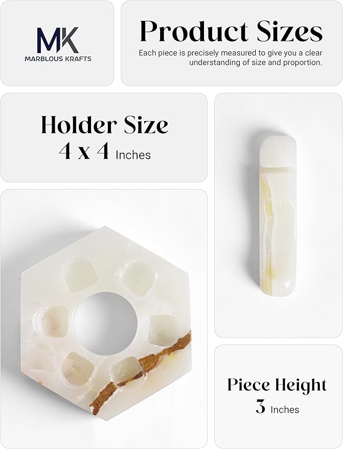 Marble White Onyx Utensil Rest Piece 3" H, Ideal for Organizing Spoons and Forks, 4" Cutlery Rest Holder, Modern Kitchen Accessory, Perfect for Everyday Use.