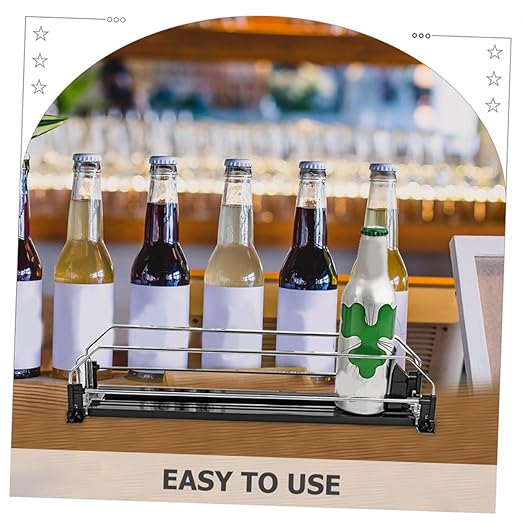 2pcs Automatic Pusher Can Organizer for Refrigerator Drinks Dispensers Easy to Install Smooth Surface Design for Fridge Soda Storage for Convenient Beverage Dispensing