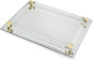 Mirror Tray Vanity Tray Serving Tray with Crystal Border - 9" x 14"