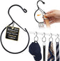 Belt Ring Hanger, 8 Pack Space-Saving Belt Organizer for Closet, Rust-Resistant Hanger forBelts, Scarves, Ties and Accessories, Multi-Purpose Closet Storage, Black (8PCS)