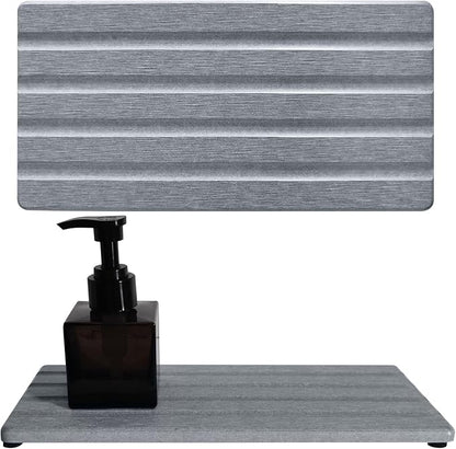 Diatomite Soap Dish, Water Absorbing Stone Tray, Kitchen Sink Organizer, Fast Drying Counter Holder (Grey, 9.5" x 4.7"/24 x 12cm)