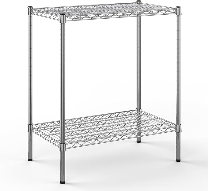 18" Deep x 30" Wide x 34" Height Wire Shelving Kit | 2-Tier | NSF Commercial Storage Rack Unit