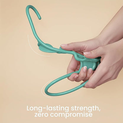 Utopia Home - Plastic Hangers 50 Pack - Space Saving Clothes Hanger - Durable and Strong Closet Organizers and Storage Makes It Ideal Stocking Stuffers or Apartment or Dorm Room Essentials (Aqua)