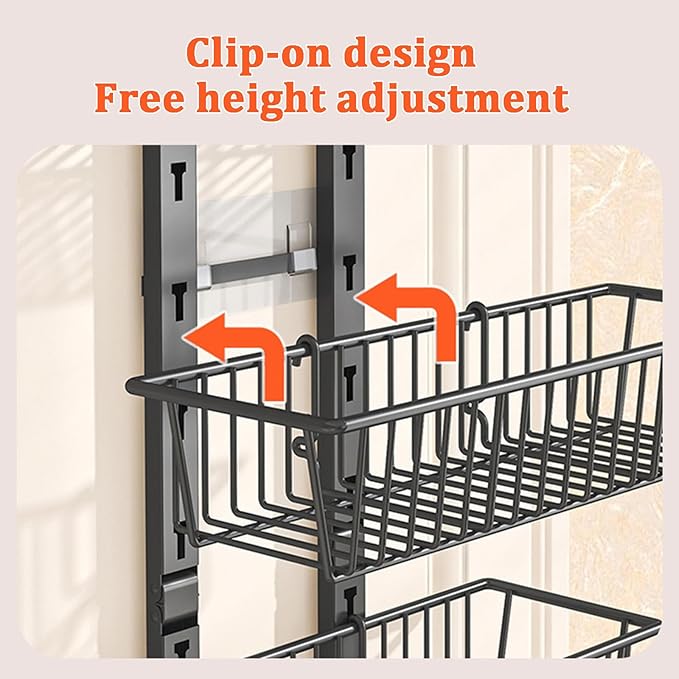 Foldable Over The Door Pantry Organizer,Duty Metal Pantry Door Organizer,Door Organizer And Storage For Kitchen Pantry Door Cabinet,5/6-tier Pantry Organizers And Storage For Kitchen,Home,laundry