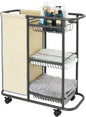 Rolling Laundry Basket with 3 Storage Baskets and 45 L Bag, Heavy Duty Laundry Cart with Wheels and Handle, Space Saving Laundry Room Organization for Bathroom Living Room Apartment Dorm