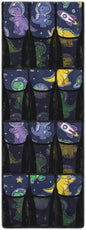 Astronaut Dinosaur Over The Door Organizer, 12 Large Mesh Pockets Hanging Shoe Rack for Closet, Space Theme Storage for Kids Room Toys & School Supplies