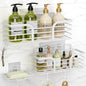 Yougai Shower Caddy, Shower Organizer with Soap Holder and Hooks, Rustproof Shower Shelves, No Drilling Bathroom Organizers and Storage, Wall-Mounted Kitchen & Home Decor (White)