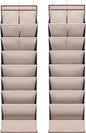 Door Shoe Organizer with 10 Extra Large Pockets, 23 Pairs Shoes Large Capacity Hanging Storage Organizer for Shoes, Diapers, Beige, 8 Layers, 2-Pack