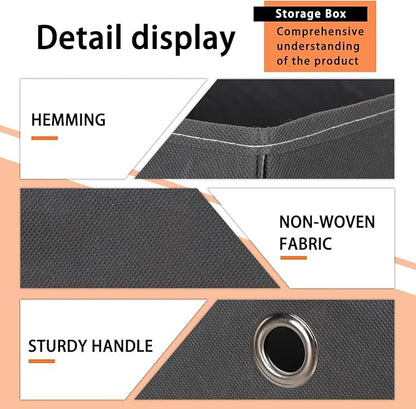 Foldable Storage Cubes Bins ,11 Inch Cloth Storage Cube Fabric Storage Box Cubes Organizer Baskets with Dual Handles for Home Organizer Set of 12 (Grey)