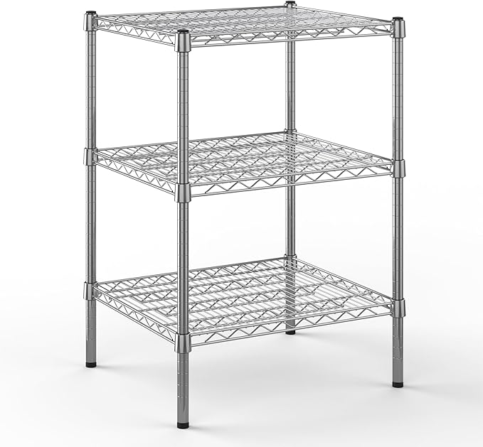 21" Deep x 24" Wide x 34" Height Wire Shelving Kit | 3-Tier | NSF Commercial Storage Rack Unit