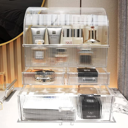 MOOCHI Professional Large Cosmetic Makeup Organizer Bathroom Storage Display Case with Drawers