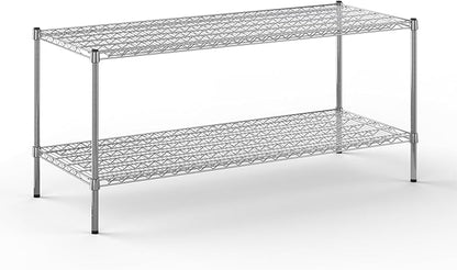 24" Deep x 60" Wide x 27" Height Wire Shelving Kit | 2-Tier | NSF Commercial Storage Rack Unit