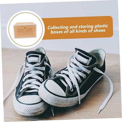 Cabilock Shoe Box for Men 2 Pack Storage Containers Thick Plastic Waterproof Easy to View Access
