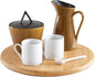TB Home Lazy Susan Organizer for Cabinet, Pantry or Tabletop – 10" Bamboo Turntable for Kitchen, Counter or Spice Rack Storage