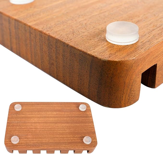 Teak Wood Soap Dish - Bar Soap Holder & Soap Saver for Shower, Bathroom, Sink, Kitchen & Countertop (1)