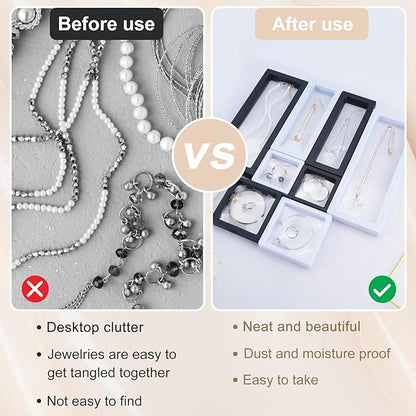 40 PCS Floating Display Case, 3D Challenge Coin Display Holder Frames with Stands, Transparent PE Jewelry Storage Box for Butterfly, Medallion, Shells, Gems, Pins, Specimen (Black)