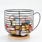 Large Capacity Coffee Pod K Cup Holders - Storage Organizer - Black Wire Rack - Coffee Bar Accessories