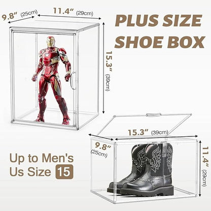 for Clear Shoe Storage Boxes Stackable XX-Large Acrylic Display Case, Shoe Storage, Stackable, XX-Large, Acrylic Display case
