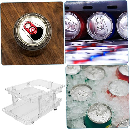 Double Telescopic Soda Can Organizer Versatile Beverage Storage Rack for Refrigerator Can Holder for Kitchen Office and Living Room Efficient Design for Easy Access