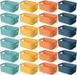 Geetery 24 Pcs Plastic Storage Bins, 10 x 7 x 4 Multiple Color Containers Pantry Baskets with Handles Organizing Bins for Kitchen Bathroom Organizer Cupboard Box on Shelves