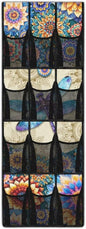 Boho Flowers Shoe Organizer Door Hanger,Storage for Small Spaces,Over the Door Shoe Organizer with 12 Mesh Large Pockets