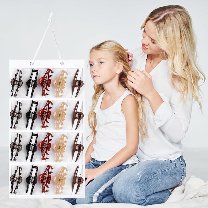 Claw Clip Organizer, 5 Tier Hanging Hair Clip Organizer, Hair Clips Holder for Wall, Door, Closet(NO ACCESSORIES INCLUDED)