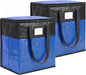 2Pack 180L Extra Large Moving Bags Heavy Duty with Strong Zipper & Comfortable Handles,Sturdy & Durable Clothes Storage Bags,Reusable Packing Moving Boxes for College Dorm,Bedding, Space Saving,Blue
