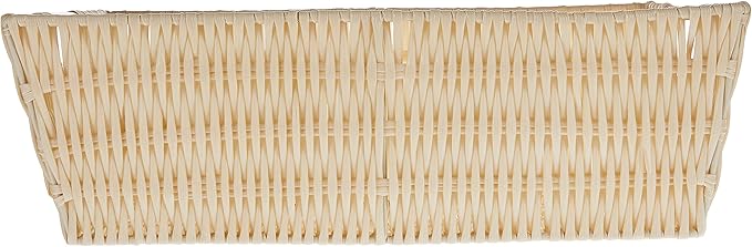 Whitmor Rattique Shelf Tote, 13"D x 15"W x 5"H, Latte