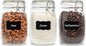 ComSaf 3-Pack 34oz Round Glass Apothecary Jars, Farmhouse Decor for Kitchen Counter Display, Airtight Cookie & Candy Jar for Coffee & Food Storage