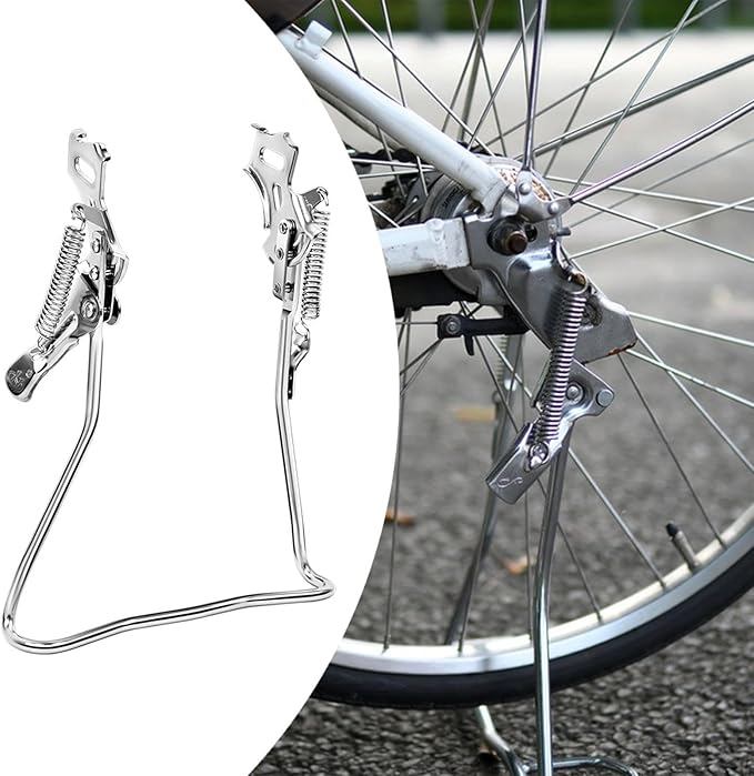 Colaxi Bike Parking Rack Steel Retro Design Bike Double Leg Stand Bicycle Rear Kickstand for Mountain Bikes Sports Adults