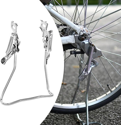 Colaxi Bike Parking Rack Steel Retro Design Bike Double Leg Stand Bicycle Rear Kickstand for Mountain Bikes Sports Adults