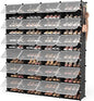 ROJASOP Shoe Storage Cabinet, 12-Tier Shoe Organizer 96 Pairs Extra Large Plastic Shoe Rack with Covers Portable Shoe Rack Organizer with Doors Big Shoe Rack for Closet Entryway Bedroom