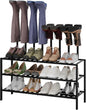 Boot Rack for Tall Boots Organizer,3-Tier Multiuse Shoe Rack and Boot Storage Rack,for Tall Boots,Sneakers,High-Heel (Black, 3-Tier-Long)