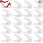 Shoe Slots Organizer - 20 Pack Shoe Stackers, 50% Space Savers, 4 Levels Adjustable Rack, White