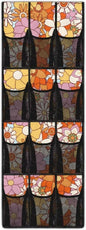 Hippie Flowers Over the Door Hanging Organizer for Closet - Large Storage Bags with Metal Hooks, Space Saving Home Organization